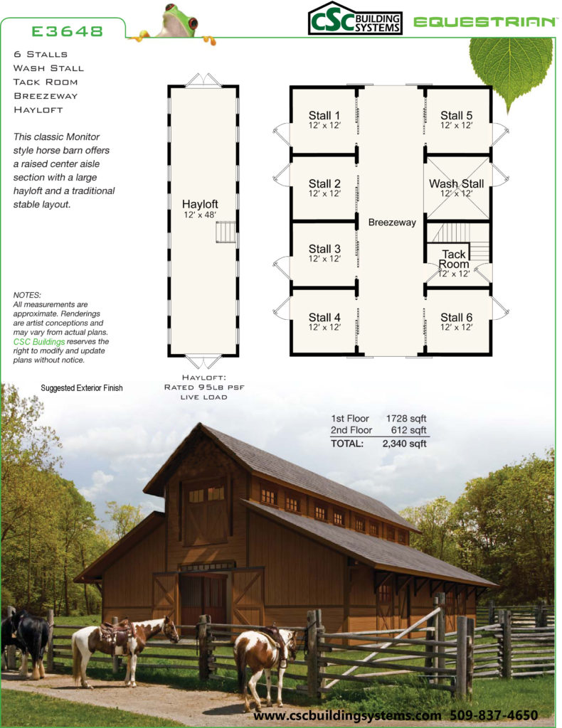 E3648 - 6 Stalls - CSC Building Systems